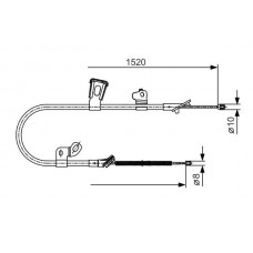 1 987 477 918 BOSCH Тросик, cтояночный тормоз