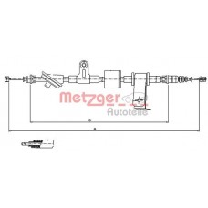 12.0101 METZGER Тросик, cтояночный тормоз