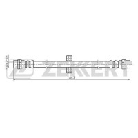 BS-9068 ZEKKERT Гальмівний шланг