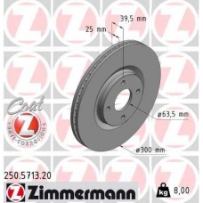250.5713.20 ZIMMERMANN Гальмівний диск