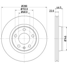 8DD 355 105-531 HELLA Гальмівний диск