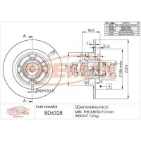BD-6328-KT FREMAX Гальмівний диск