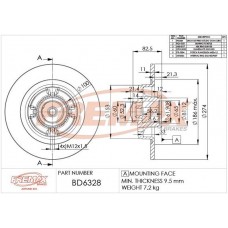 BD-6328-KT FREMAX Гальмівний диск
