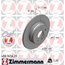 400.3656.20 ZIMMERMANN Гальмівний диск