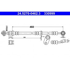 24.5270-0462.3 ATE Гальмівний шланг