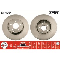 DF4264 TRW Гальмівний диск