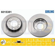 6015381 GIRLING Гальмівний диск
