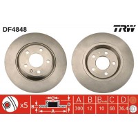 DF4848 TRW Гальмівний диск