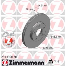 250.1350.20 ZIMMERMANN Гальмівний диск