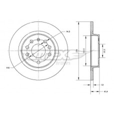 TX 70-81 TOMEX Brakes Гальмівний диск