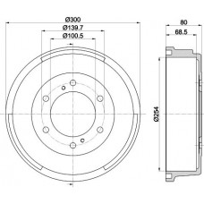 MBD326 MINTEX Гальмівний барабан