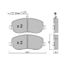 BPFI-1023 AISIN КомплеК т гальмівних колодок, дискове гальмо