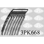 3PK668 SASIC Поліклиновий ремінь