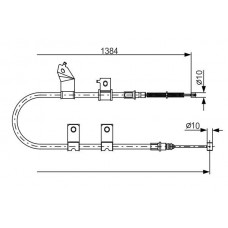 1 987 482 082 BOSCH Тросик, cтояночный тормоз