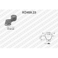 KD459.23 SNR Комплект ременя ГРМ