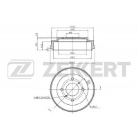 BS-5849 ZEKKERT Гальмівний барабан