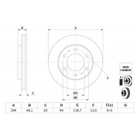 0 986 479 F45 BOSCH Гальмівний диск