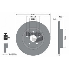BDS1958 BENDIX Braking Гальмівний диск