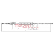 10.7509 METZGER Тросик, cтояночный тормоз