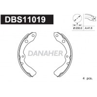 DBS11019 DANAHER Комплект гальмівних колодок