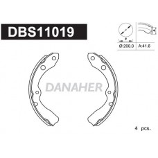 DBS11019 DANAHER Комплект гальмівних колодок