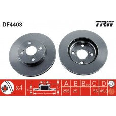 DF4403 TRW Гальмівний диск