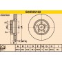 BAR25162 BARUM Гальмівний диск