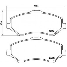 P 11 025 BREMBO Комплект гальмівних колодок дисковий гальм