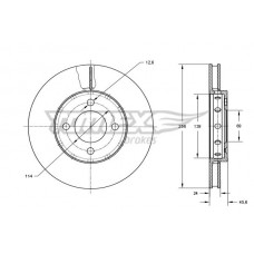 TX 73-84 TOMEX Brakes Гальмівний диск