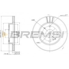 CD7394V BREMSI Гальмівний диск