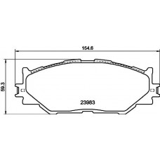 MDB2747 MINTEX Комплект гальмівних колодок дисковий гальм