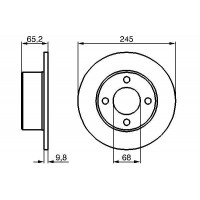 0 986 478 073 BOSCH Гальмівний диск