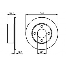 0 986 478 073 BOSCH Гальмівний диск