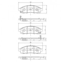 N3601101 NIPPARTS Комплект гальмівних колодок дисковий гальм