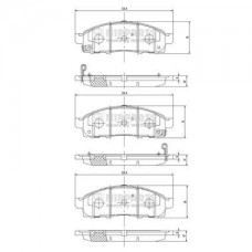 N3601101 NIPPARTS Комплект гальмівних колодок дисковий гальм