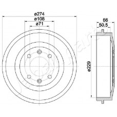 TA-0600 JAPANPARTS Гальмівний барабан