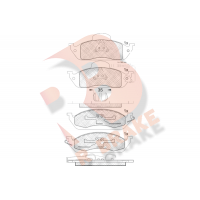 RB1276 R BRAKE Комплект гальмівних колодок дисковий гальм