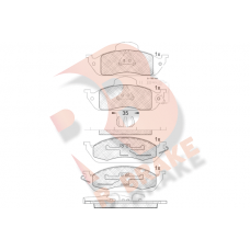 RB1276 R BRAKE Комплект гальмівних колодок дисковий гальм