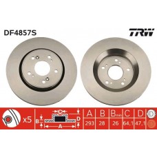 DF4857S TRW Гальмівний диск