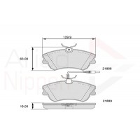 ADB11539 COMLINE Комплект гальмівних колодок дисковий гальм