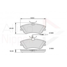 ADB11539 COMLINE Комплект гальмівних колодок дисковий гальм
