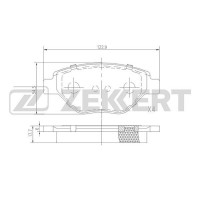 BS-1166 ZEKKERT Комплект гальмівних колодок дисковий гальм