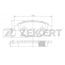 BS-1166 ZEKKERT Комплект гальмівних колодок дисковий гальм