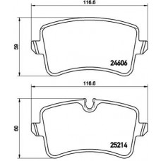 P 85 117 BREMBO Комплект гальмівних колодок дисковий гальм