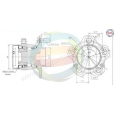 70-060096 MULTIPARTS Комплект підшипника ступиці колеса