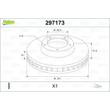 297173 VALEO Гальмівний диск