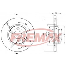 BD-4683 FREMAX Гальмівний диск