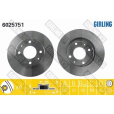 6025751 GIRLING Гальмівний диск