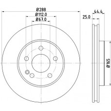 8DD 355 111-081 HELLA Гальмівний диск
