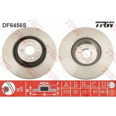 DF6456S TRW Гальмівний диск